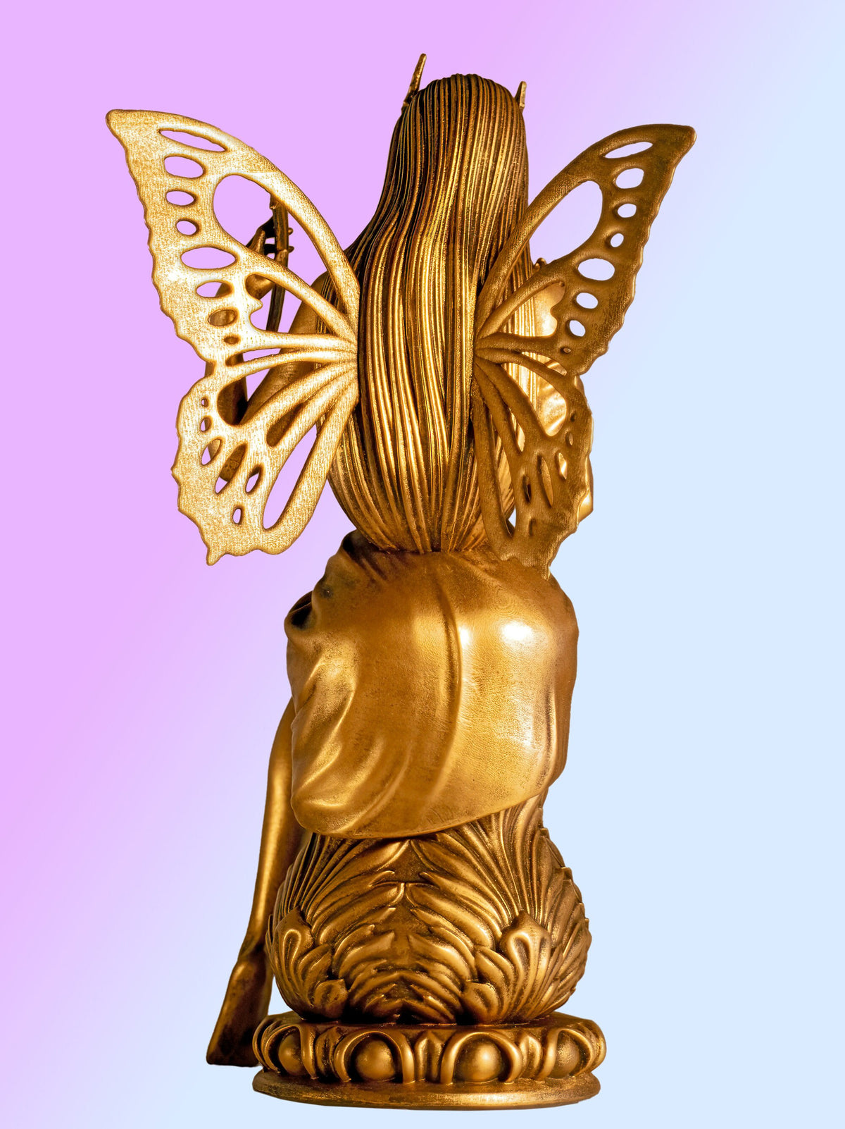 12" Statue of Psyche, ancient Greek Goddess of the Soul. (Handmade, UV-resin)