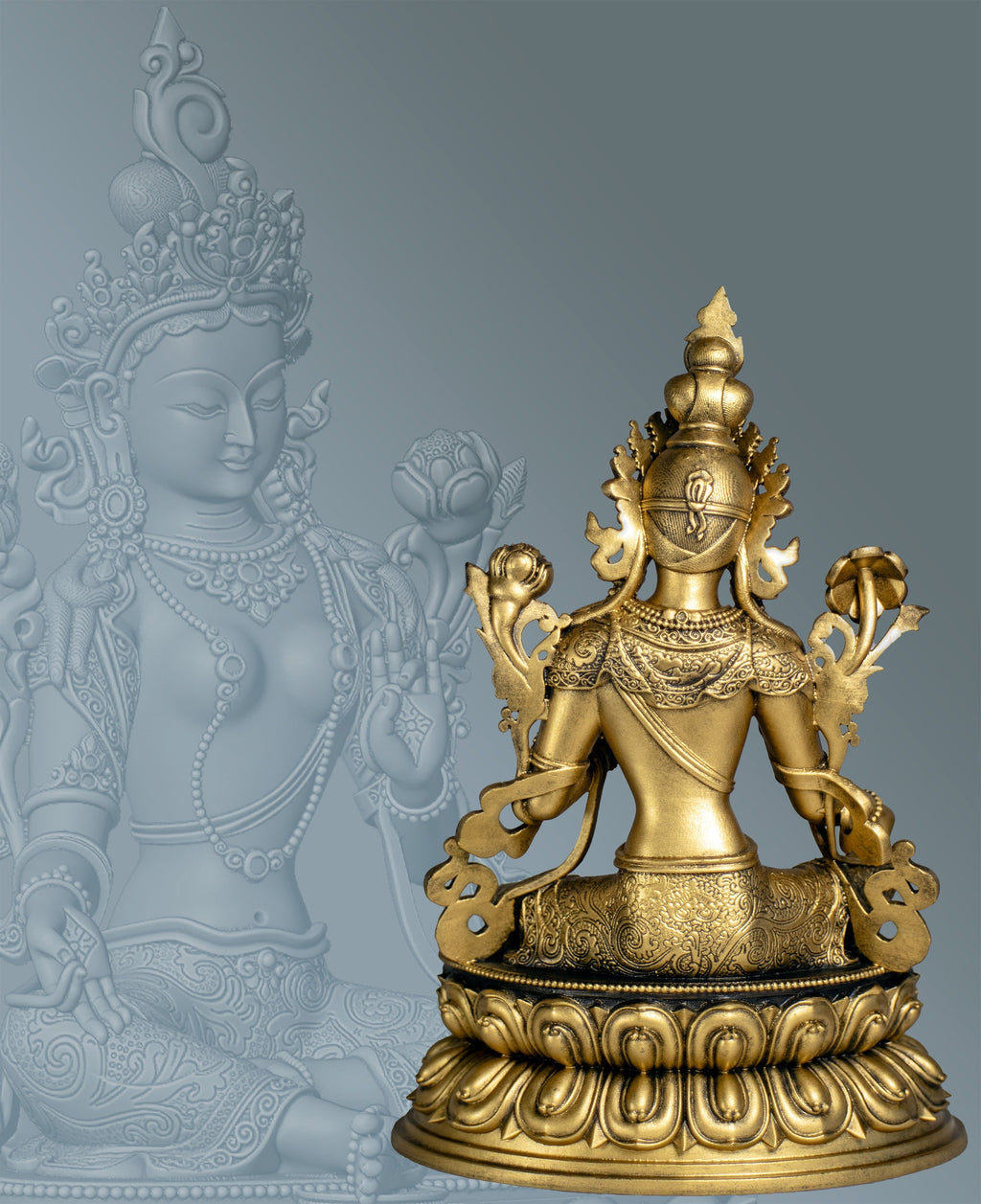 Statue de Tara, Bodhisattva féminine, divinité de méditation, Mère de la libération, déesse du tantra. (Fait main, résine UV)