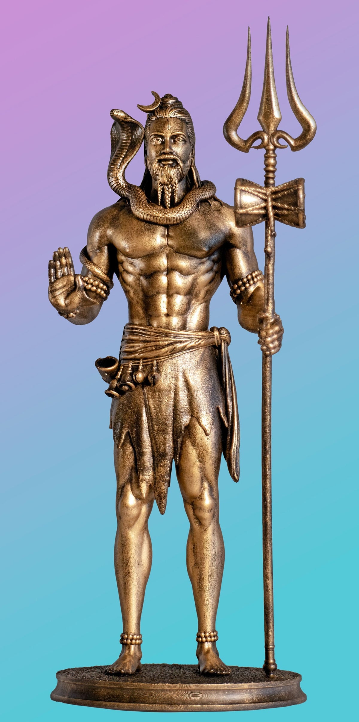 Lord Shiva Statue, Ascetic Mahadev, Shankar, Rudra Blessing. (Handmade, UV-resin)