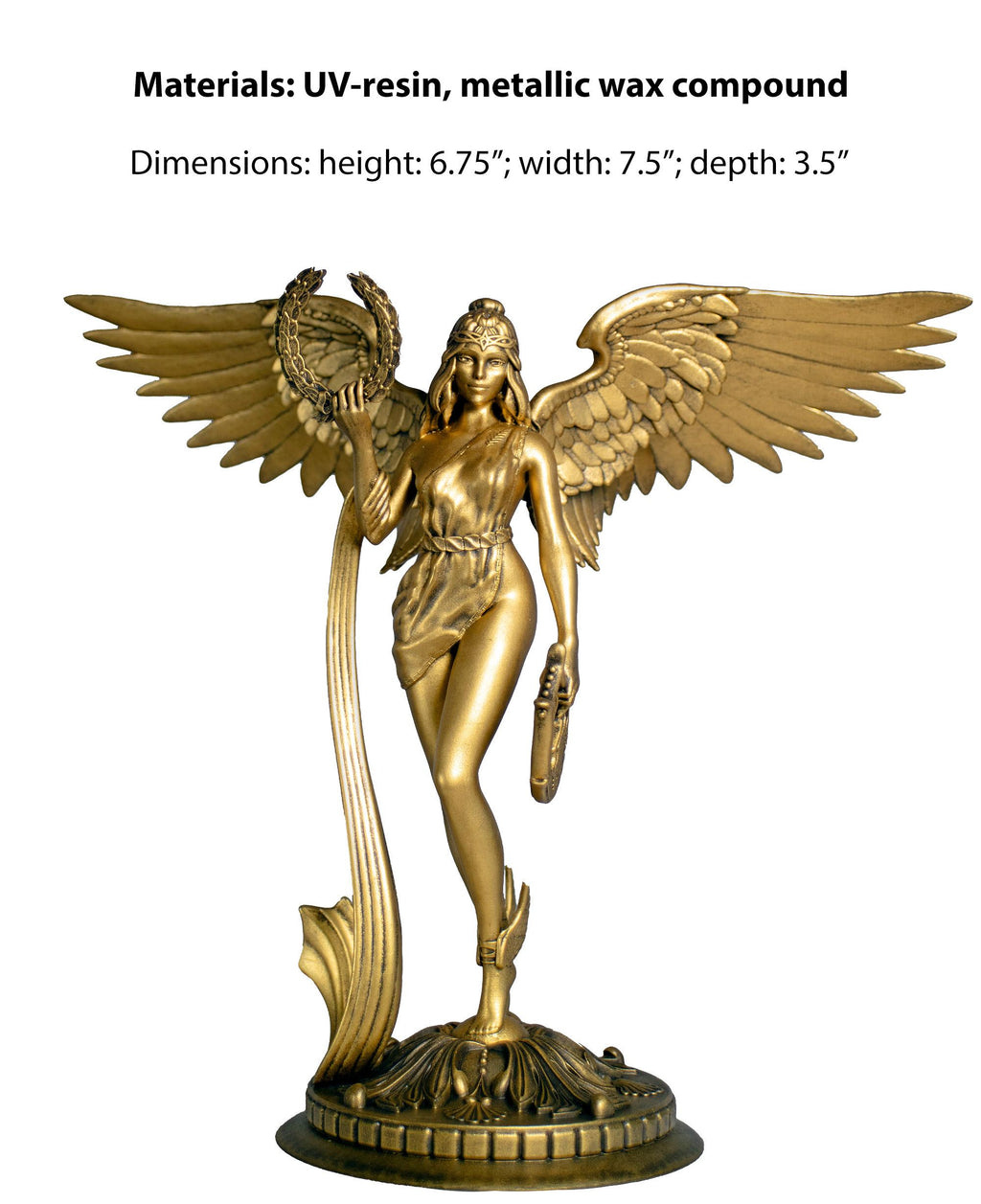 Nike Greek Goddess Statue, Victory, Strength and Speed Goddess (Handmade, UV-resin)