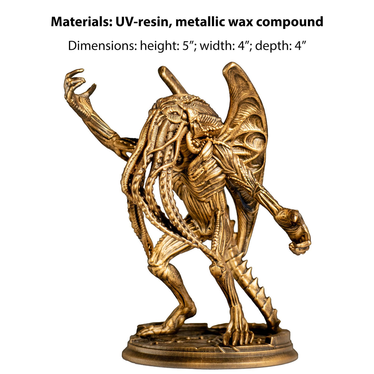 Cthulhu Statue, H.P. Lovecraft Monster Figure (Handmade, UV-Resin)
