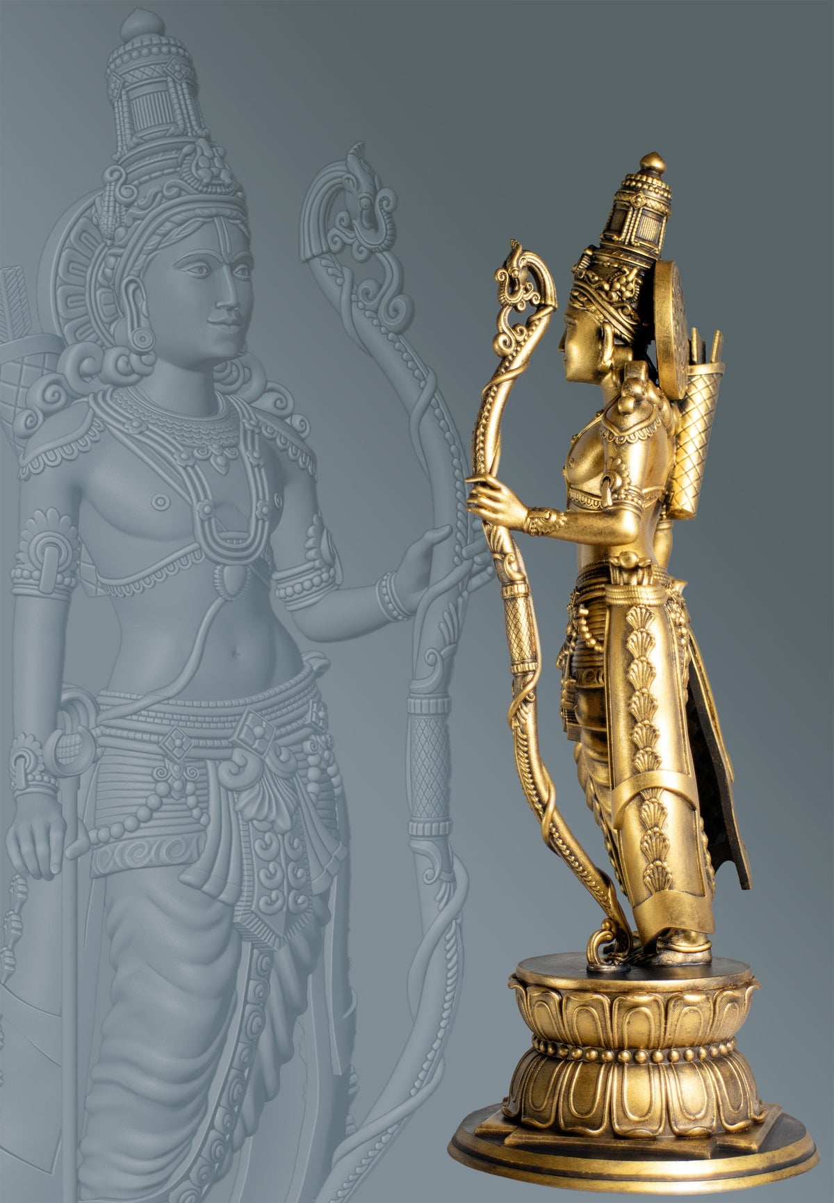 Shree Rama Statue, Ram, Raman, Ramar, Ramachandra, Lord Vishnu's 7th Avatar. (Handmade, UV-resin)