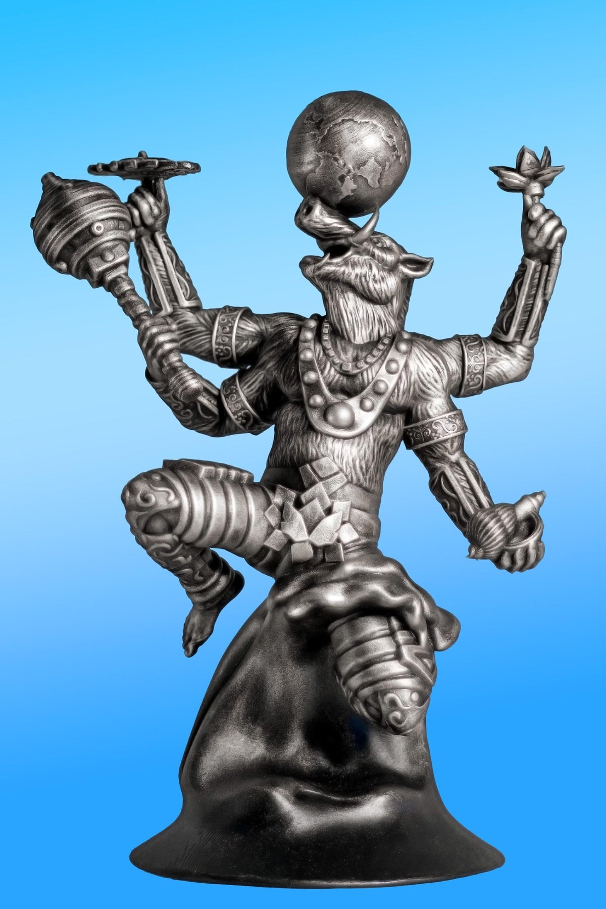 Statue du Seigneur Varaha sauvant la Terre. Avatar du Seigneur Vishnu. (Fait main, résine UV)