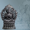 18-armed Cundi Buddha Mother Statue, Female Deity in Mahayana Buddhism (Handmade, UV-resin)