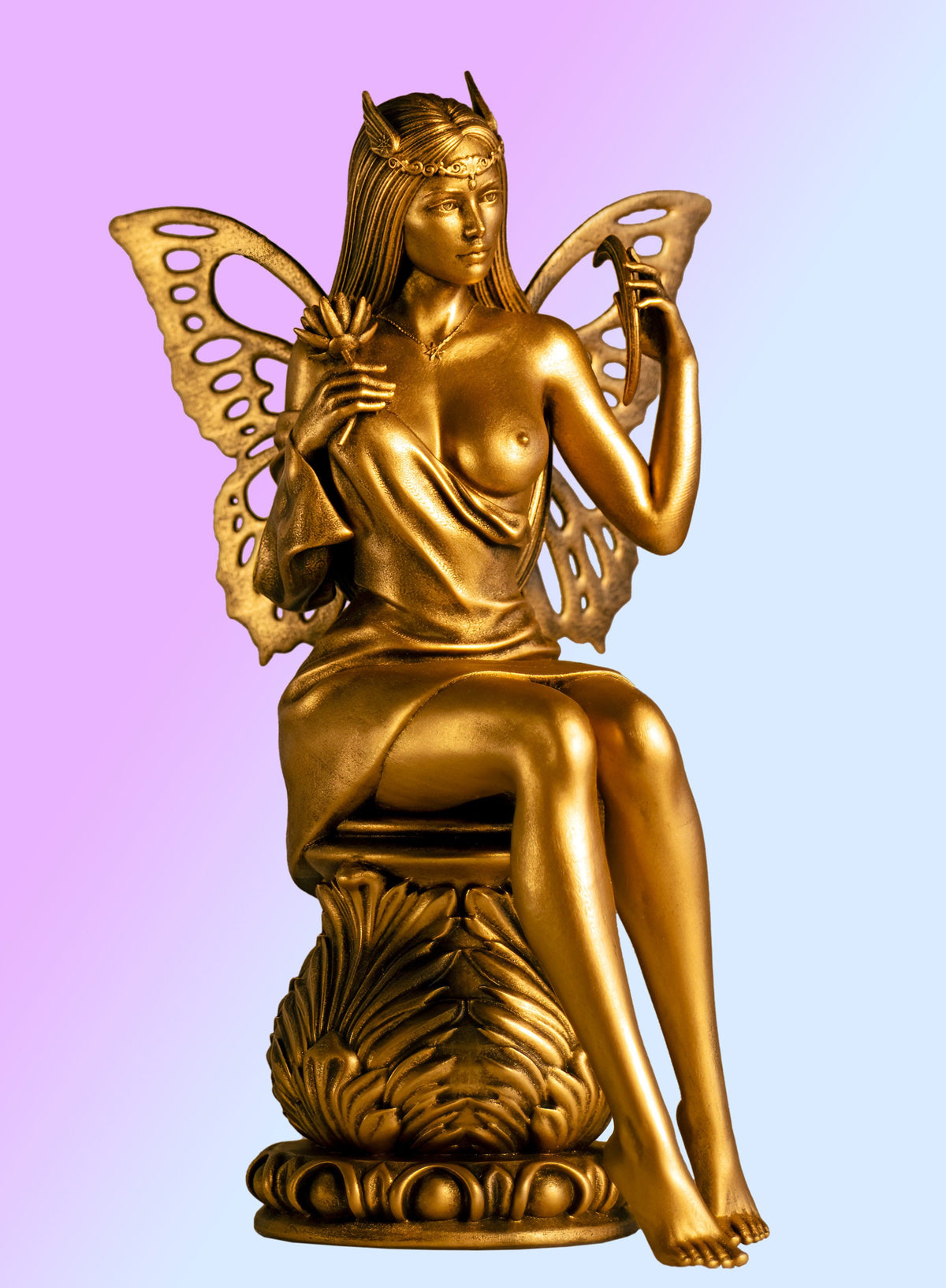 Statue of Psyche, Ancient Greek goddess of the Soul. (Handmade, UV-resin, 2 sizes)