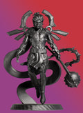 Statue du Seigneur Pavanputra Hanuman en vol. (Fait main, résine UV)
