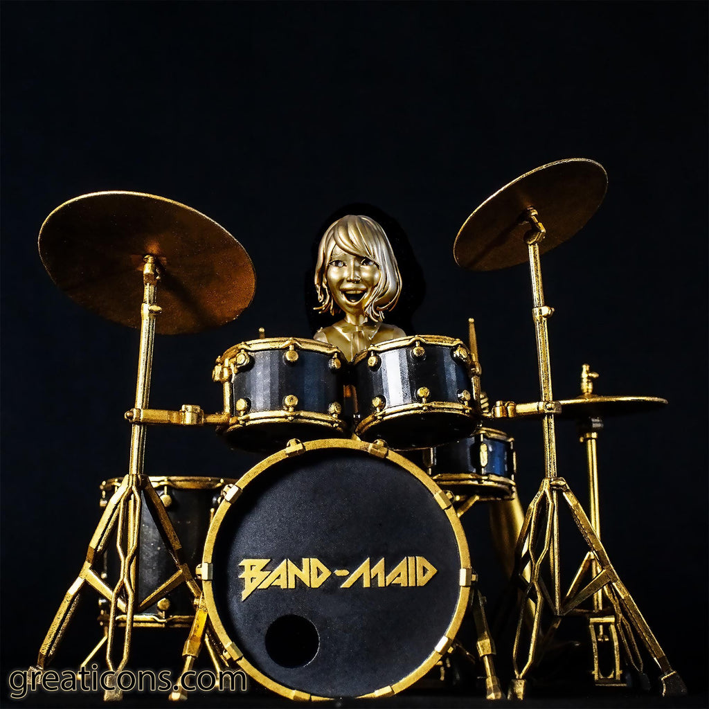 Complete Band-Maid of 3D modeled and printed handmade UV-resin figurines