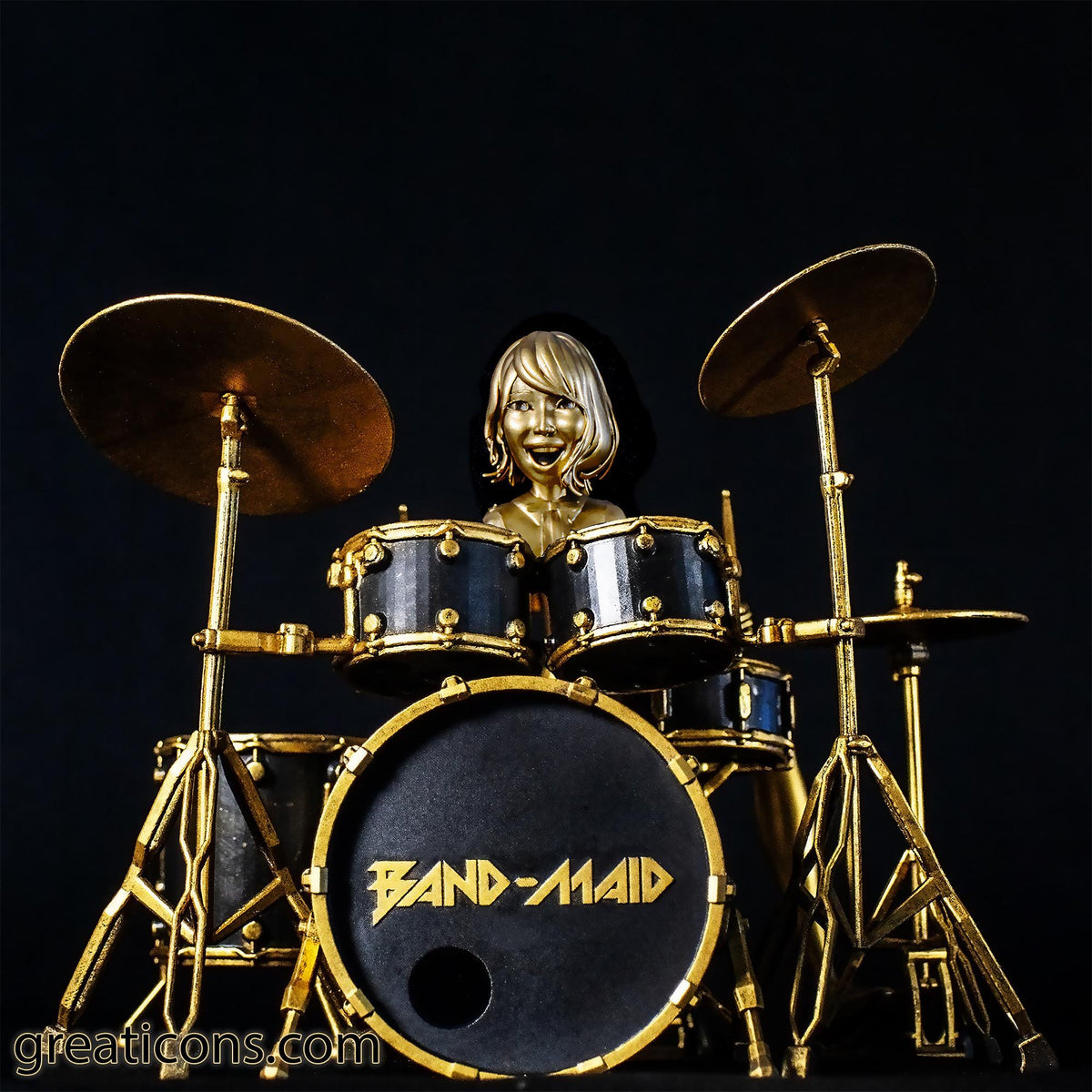 Complete Band-Maid of 3D modeled and printed handmade UV-resin figurines