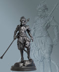 Statue de Sun Wukong, le Roi Singe, divinité bouddhiste Feng Shui (fabriquée à la main, résine UV)