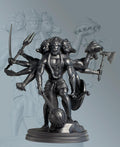 Statue de Lord Panchamukhi Hanuman, forme à 5 visages d'Hanuman (Fait main, résine UV, 2 tailles)