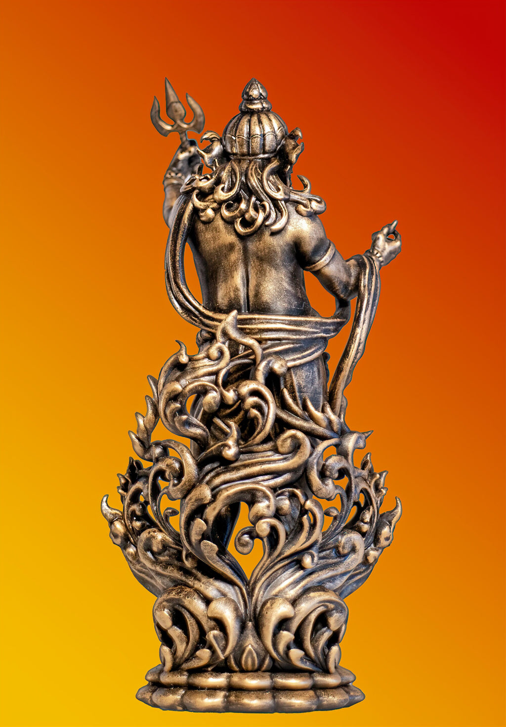 Statue du Seigneur Ganesha debout, dieu à tête d’éléphant des nouveaux départs. (Fait main, résine UV)