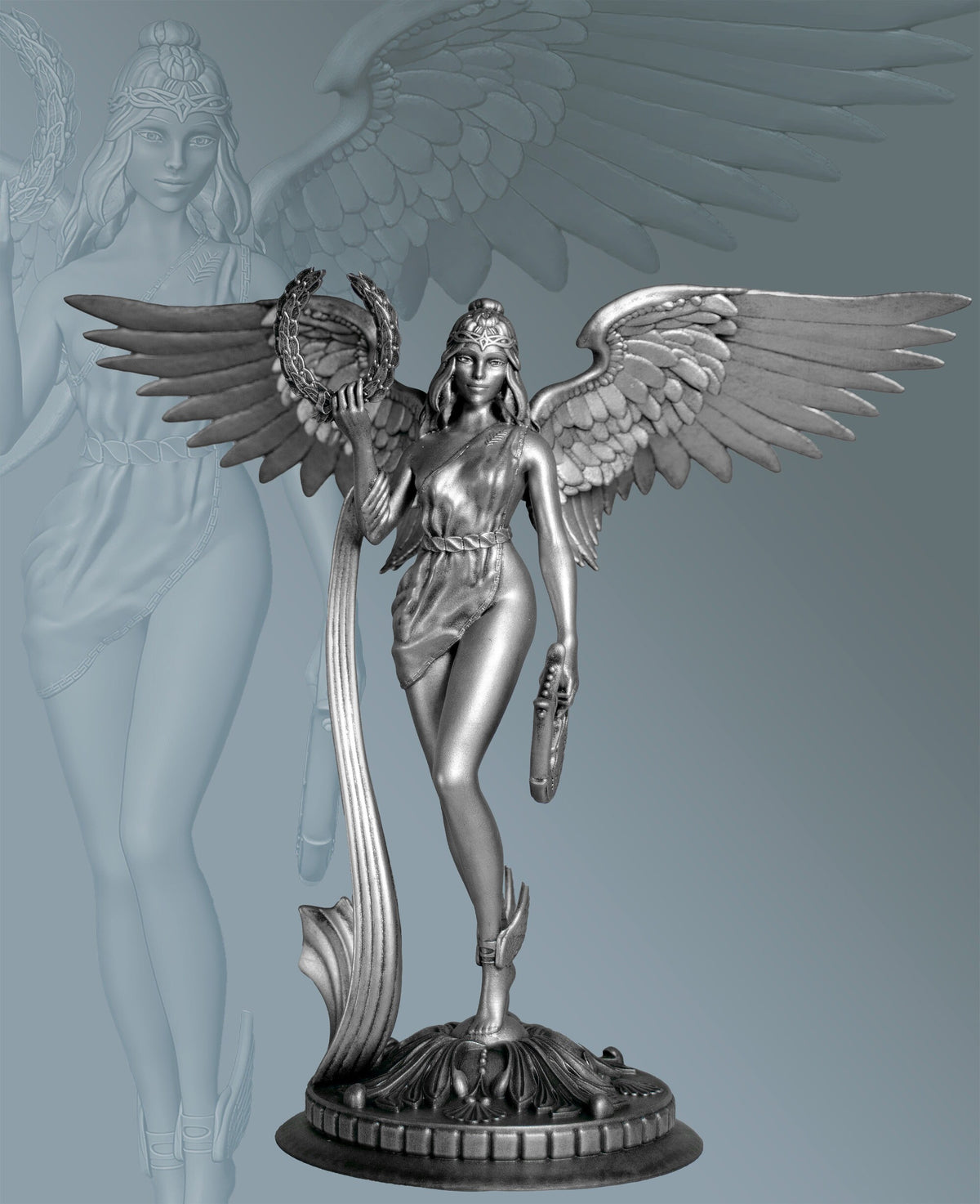 Nike Greek Goddess Statue, Victory, Strength and Speed Goddess (Handmade, UV-resin)