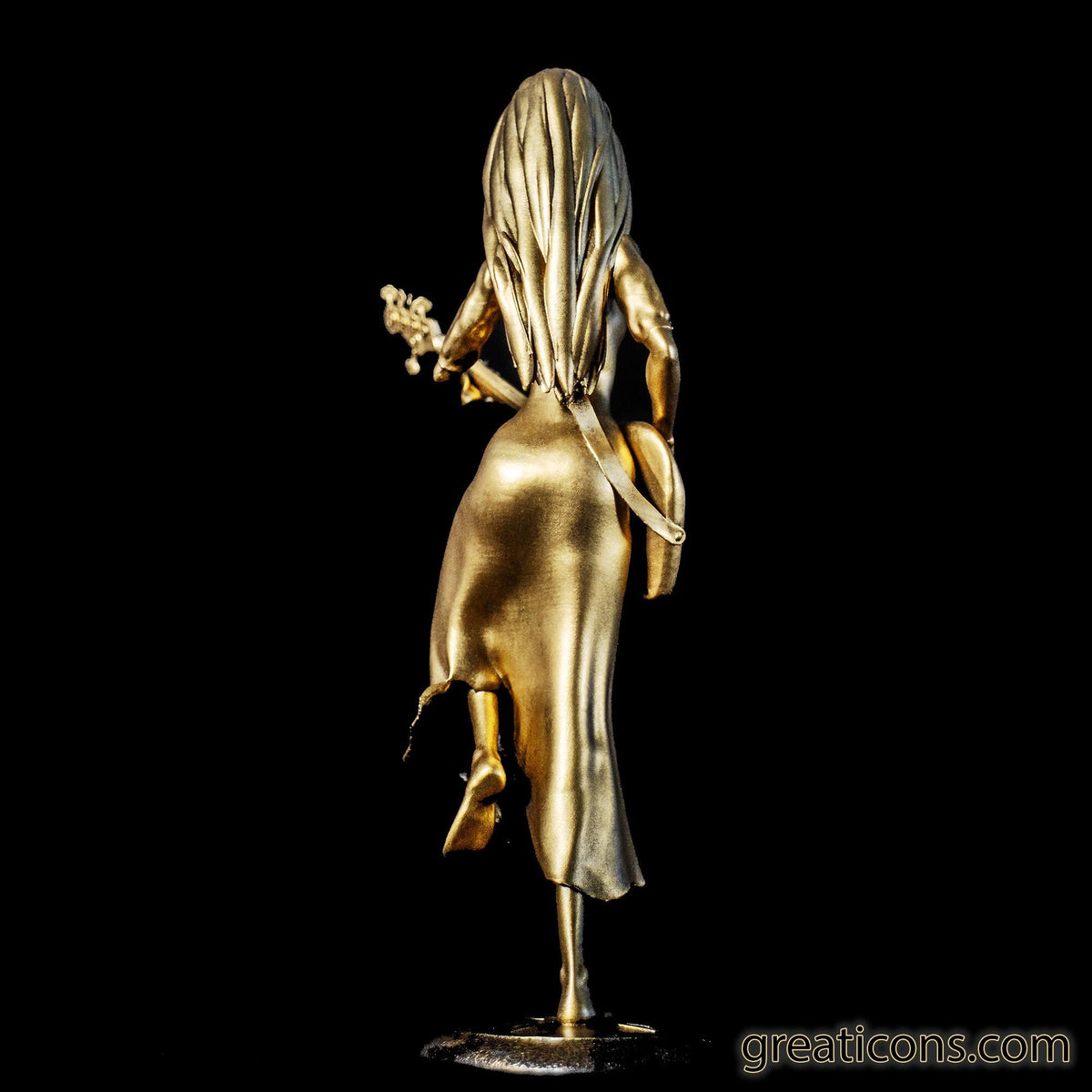 Statuette of Misa (Band-Maid) with bangs, the rock-star bass guitar player (Handmade, UV-resin)