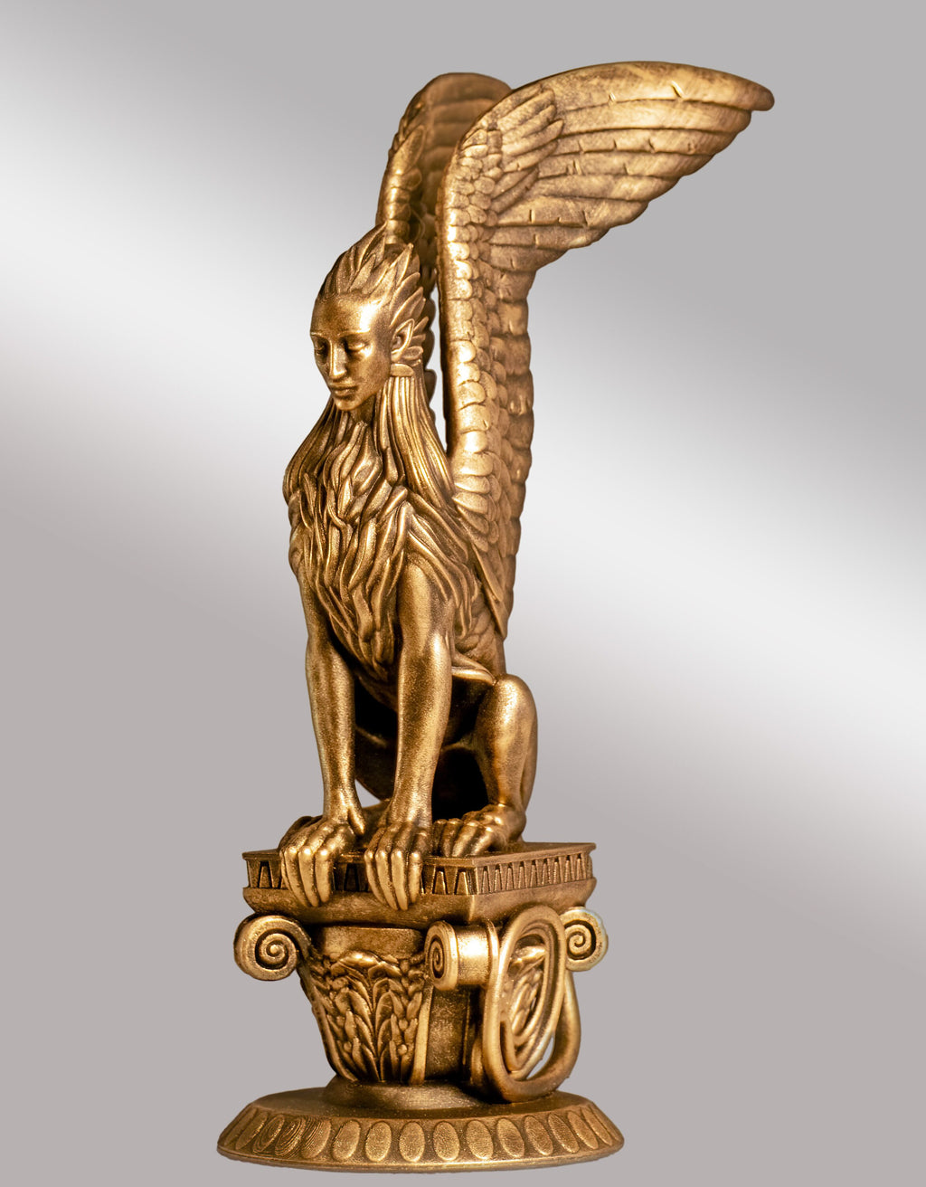 Statue de sphinx de la Grèce antique - gardien d'un savoir interdit aux mortels. (Fait main, résine UV)