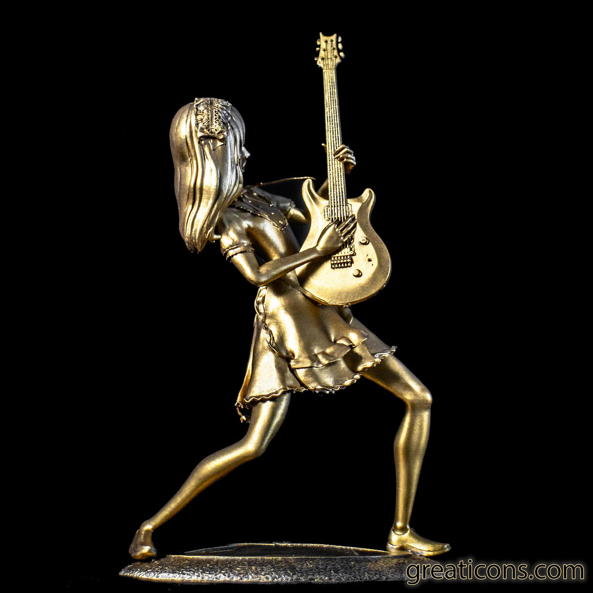 Figurine of Kanami from Band-Maid, the rock-star lead guitarist (Handmade, UV-resin)