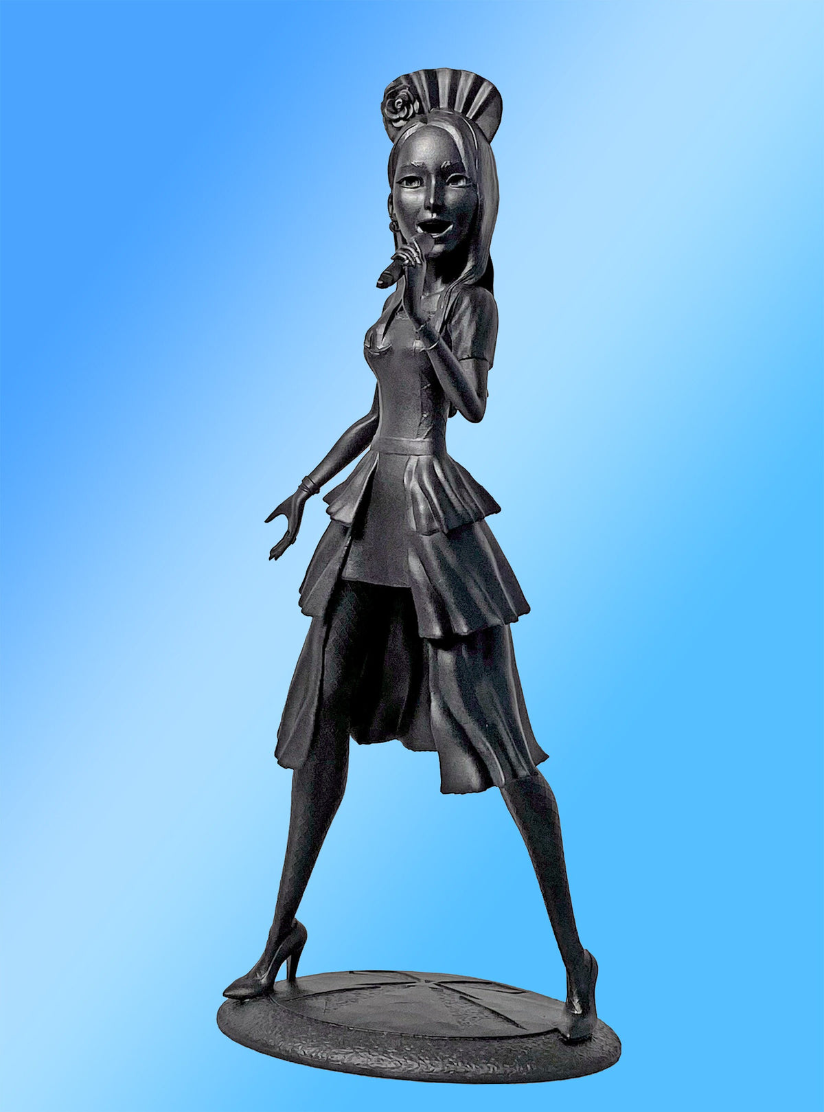 Figurine of Saiki Atsumi from Band-Maid, the rock-star singer (Handmade UV-resin)