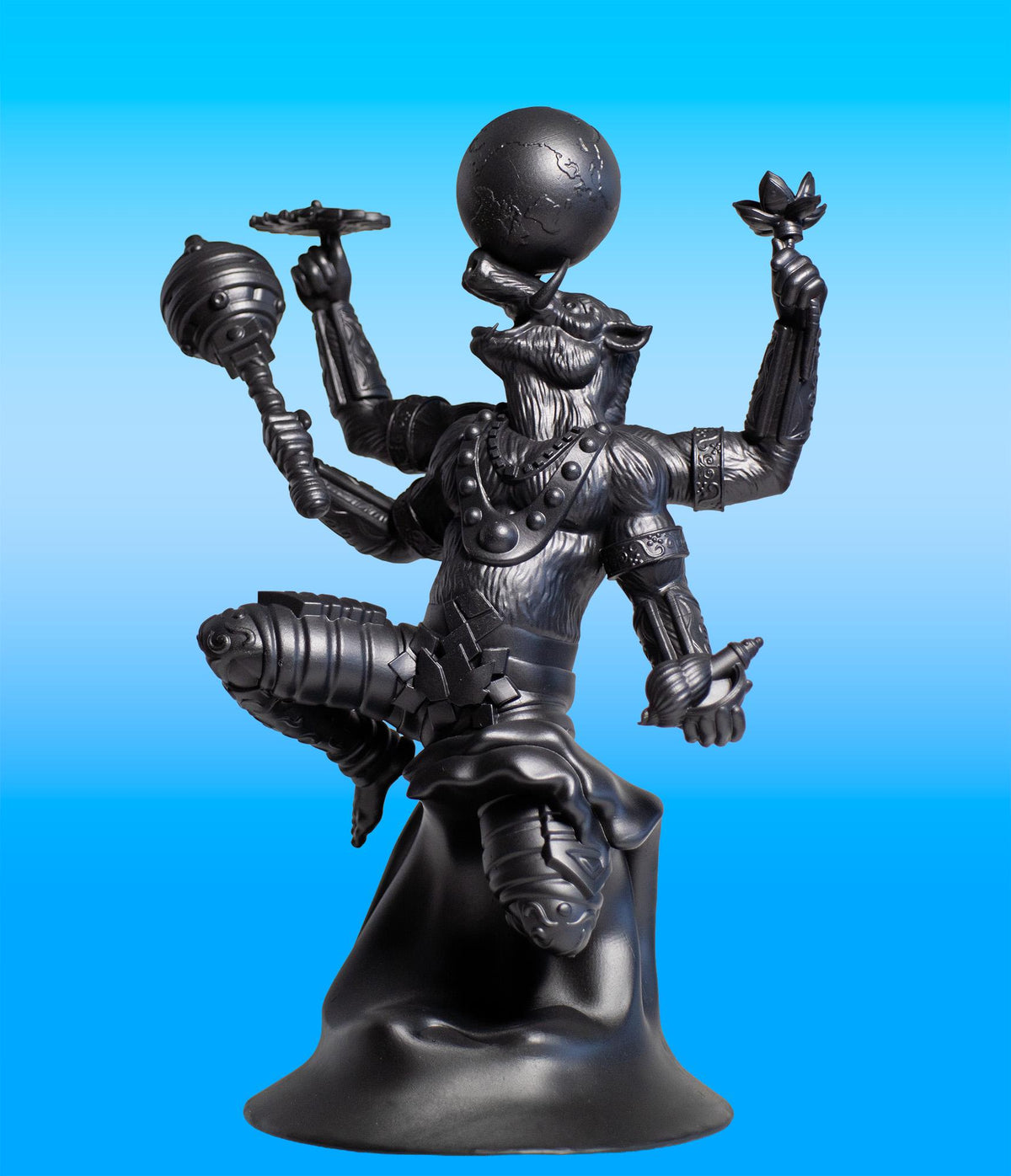 Lord Varaha Saving the Earth Statue. Avatar of Lord Vishnu. (Handmade, UV-resin)