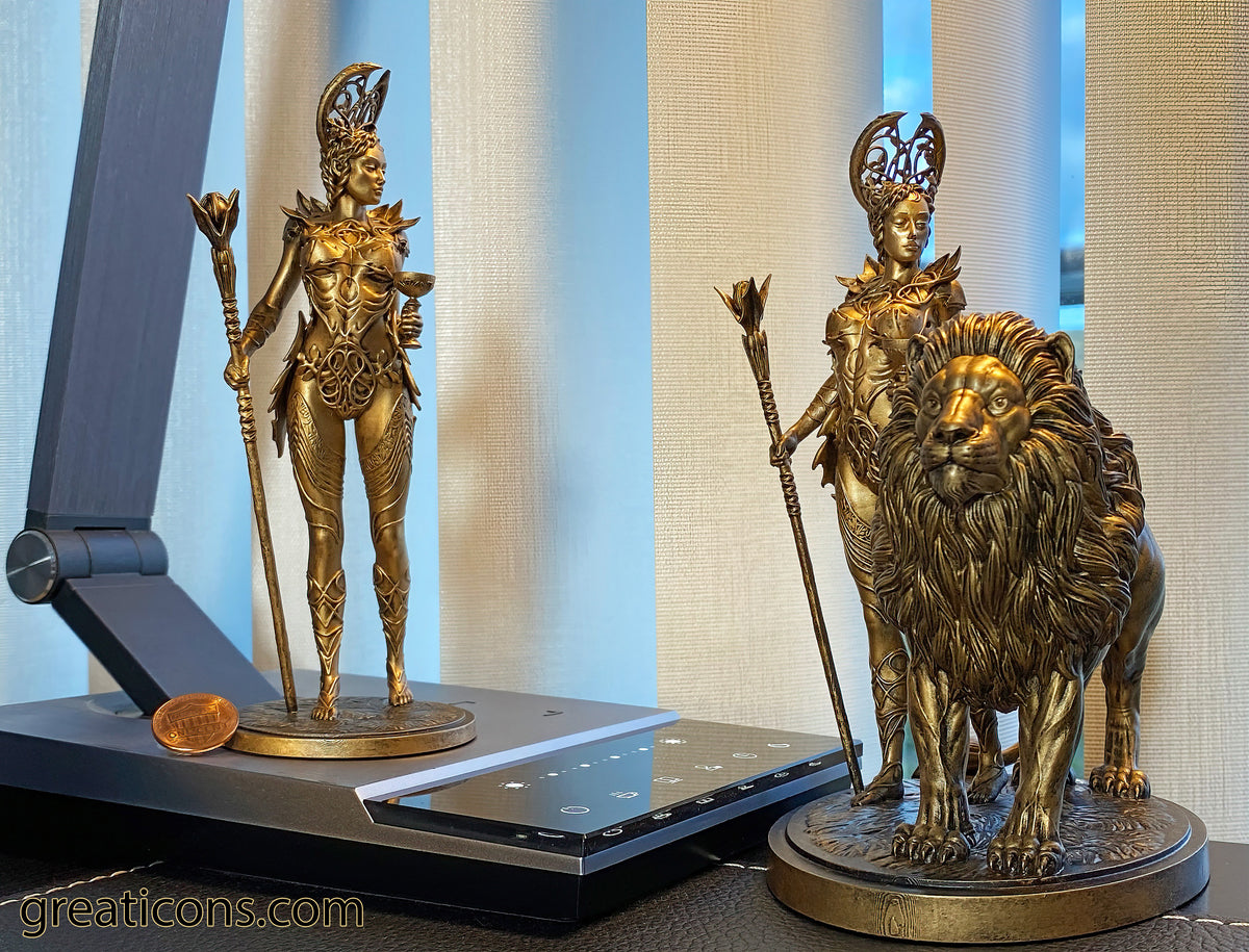 Circe Statue, ancient Greek goddess of sorcery, witchcraft and magic (Handmade, UV-resin, 2 variants)