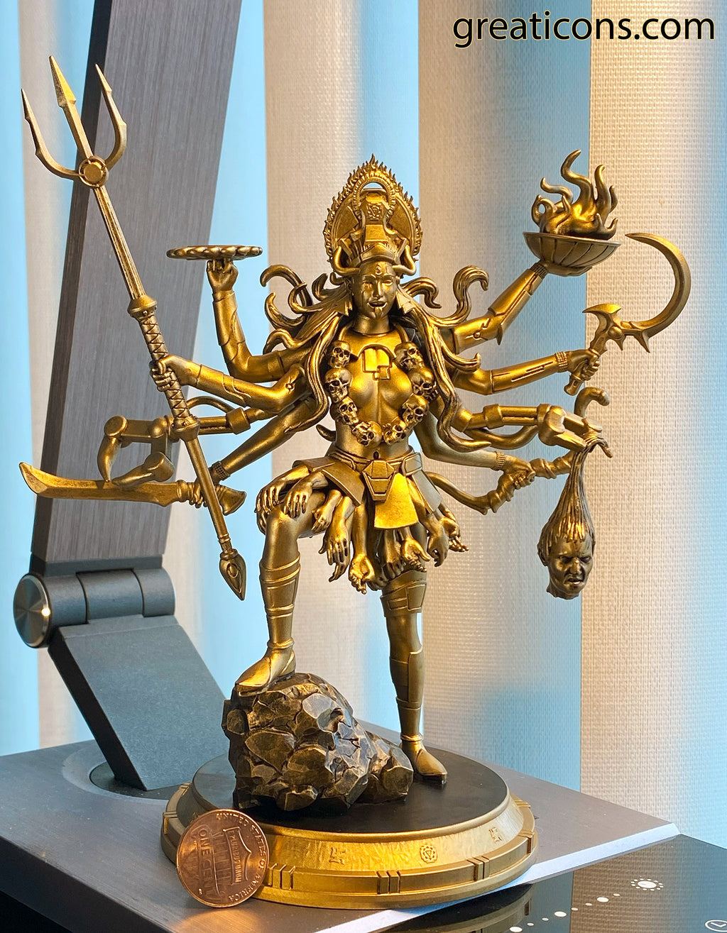 Kali Ma Statue, Goddess of Time and Death, Symbol of Mother Nature (Handmade, UV-resin)