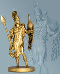 Statue of Lord Kartikeya, Murugan with peacock Paravani and Vel. (Handmade, UV-resin)