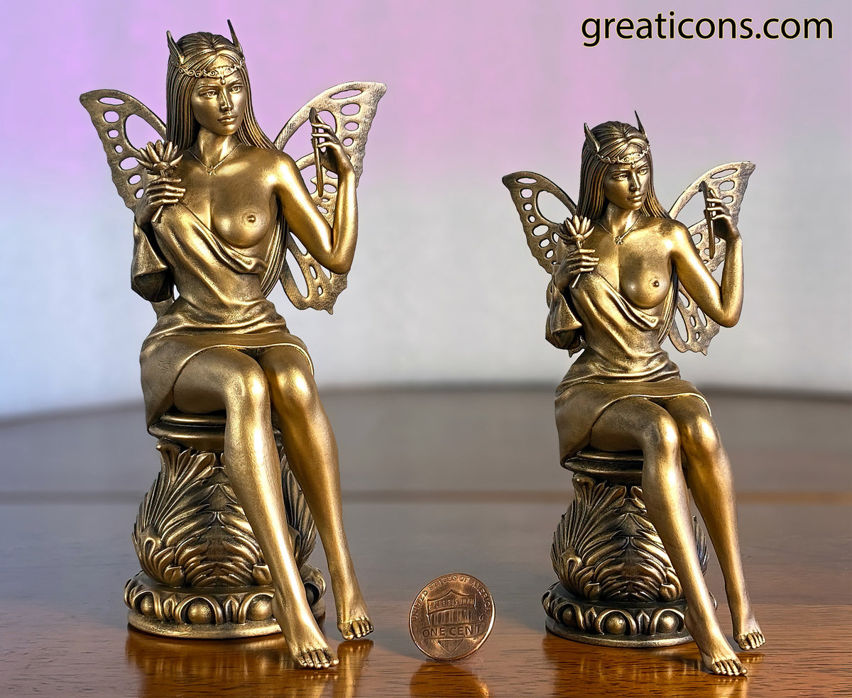Statue of Psyche, Ancient Greek goddess of the Soul. (Handmade, UV-resin, 2 sizes)