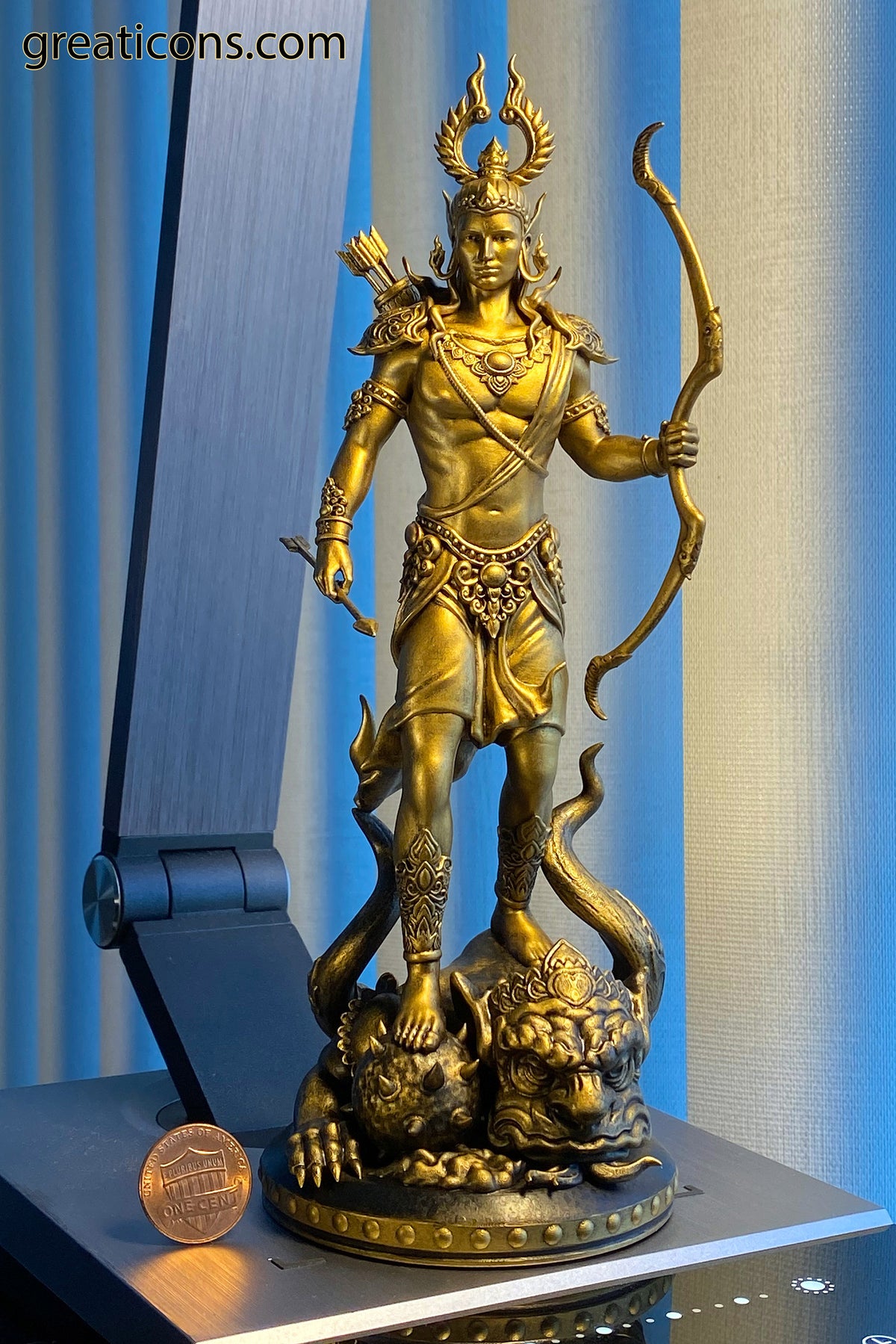 Lord Ram Statue, the Demon Slayer. Rama, Ramar, Raman, Ramachandra, Ramayana's Main Hero. (Handmade, UV-resin)