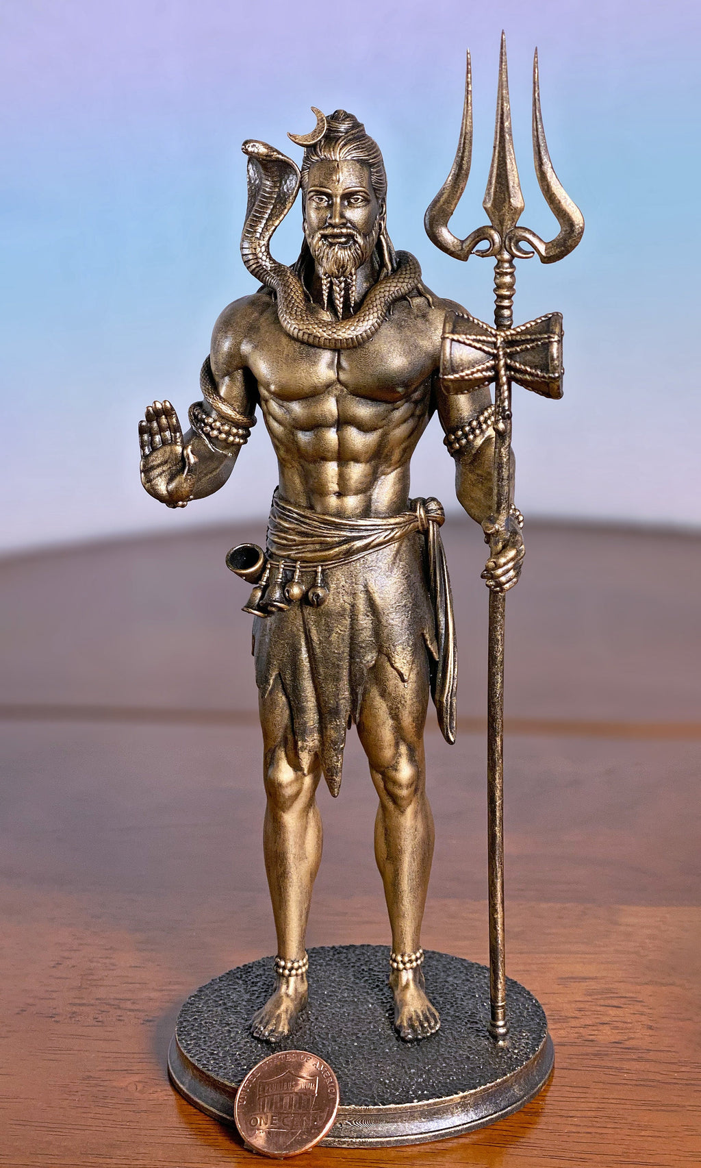 Lord Shiva Statue, Ascetic Mahadev, Shankar, Rudra Blessing. (Handmade, UV-resin)