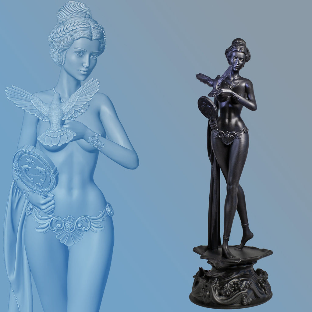 Aphrodite (Venus) Statue, Goddess of Love, Sex, Procreation, Pleasure, Beauty and Joy, (Handmade, UV-resin)