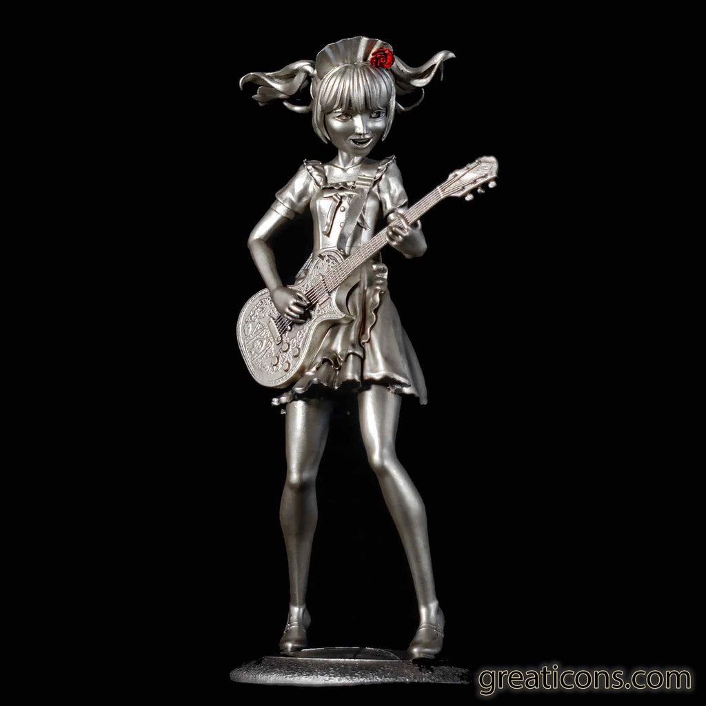 Figurine de Miku Kobato de Band-Maid, la guitariste et chanteuse rock (faite main, résine UV)