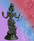 Statue de Madame Pelé, déesse hawaïenne des volcans, du vent, du feu et de la foudre. (Faite à la main, résine UV)