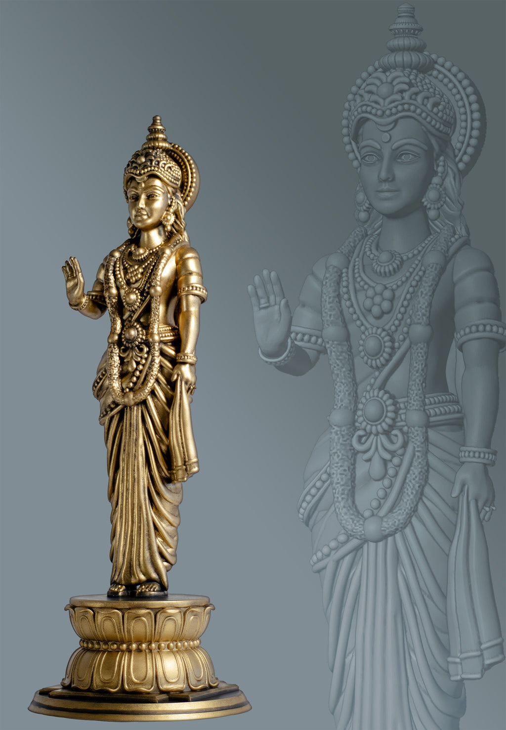 Lord Ram & Sita Mata (bundle) Statues, Main Deities in Ramayana Epic. (Handmade, UV-resin)