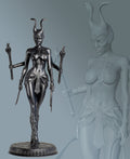 Statue d'Hécate, déesse grecque de la magie, de la nuit, de la lune, de la sorcellerie et de la nécromancie. (Fait main, résine UV, 2 variantes)