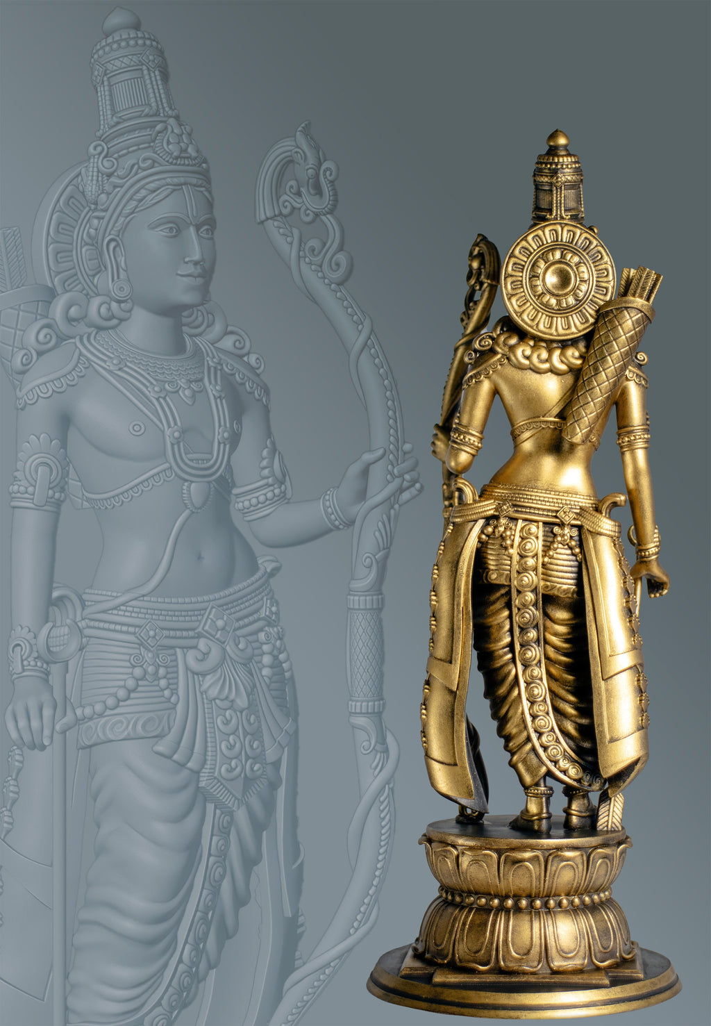 Shree Rama Statue, Ram, Raman, Ramar, Ramachandra, Lord Vishnu's 7th Avatar. (Handmade, UV-resin)