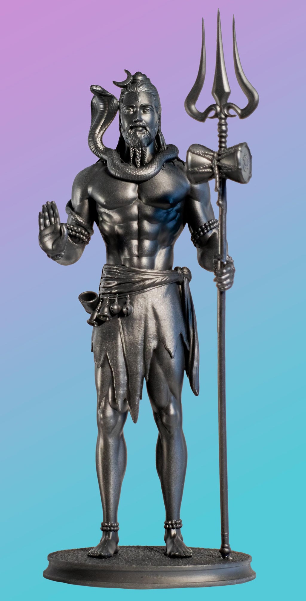Lord Shiva 12" Statue, Mahadev, Siva, Shiv, Shankar, Rudra. (Handmade, UV-resin)