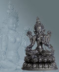 Statue de Tara, Bodhisattva féminine, divinité de méditation, Mère de la libération, déesse du tantra. (Fait main, résine UV)