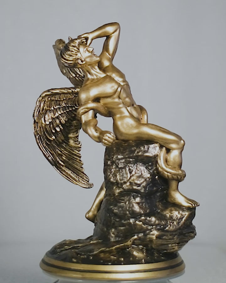 Statue de Lucifer ange déchu, Étoile du matin (Vénus), Satan Diable (Fait main, résine UV)