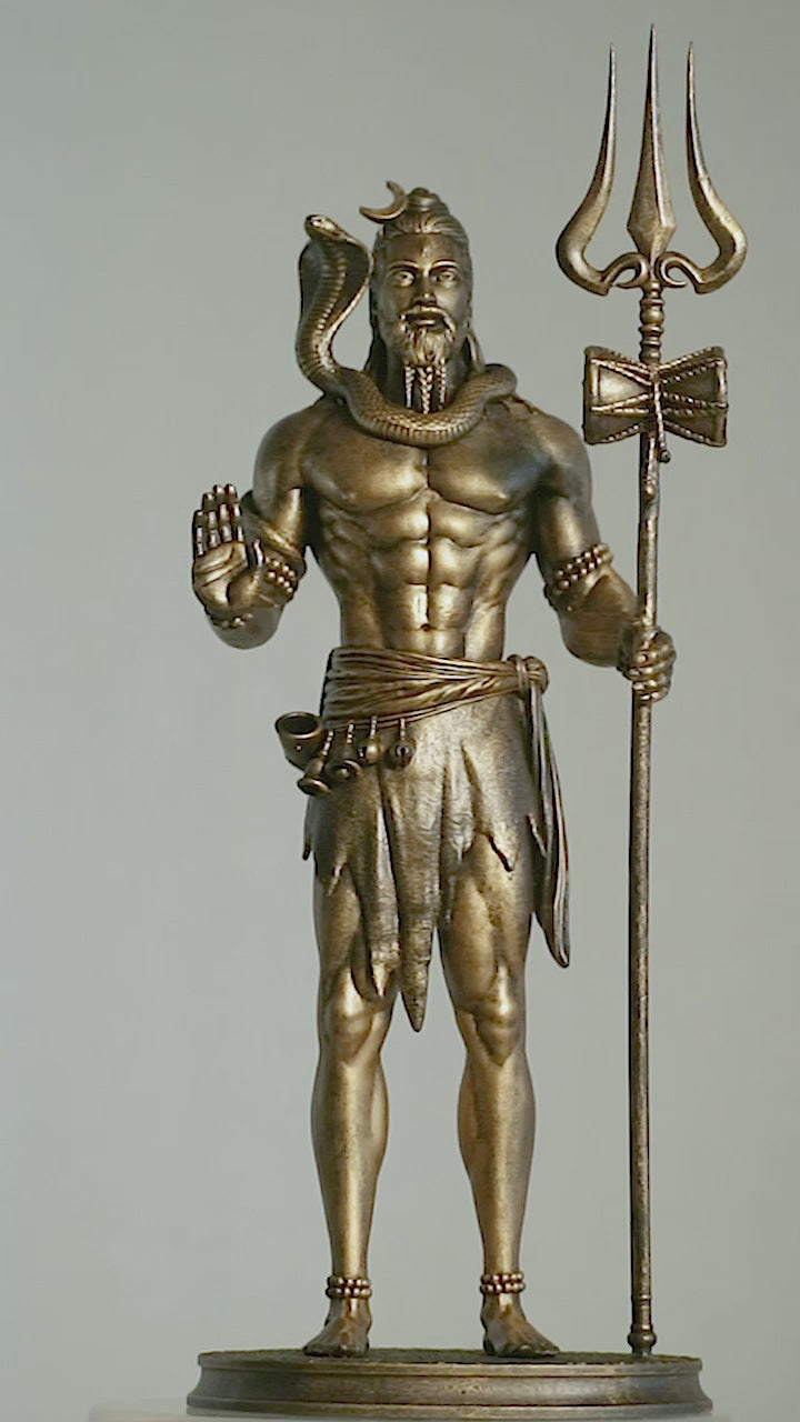 Lord Shiva Statue, Ascetic Mahadev, Shankar, Rudra Blessing. (Handmade, UV-resin)