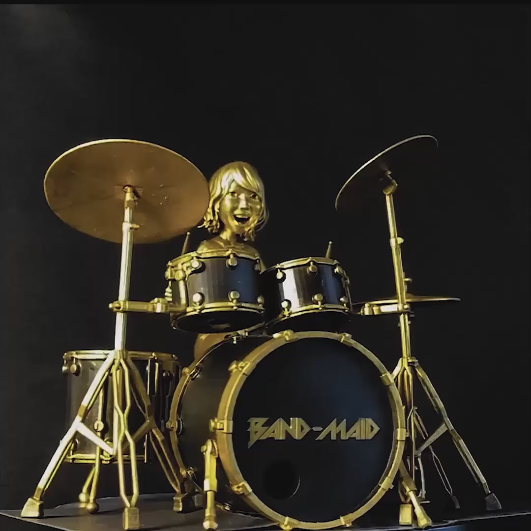 Figurine of Akane from Band-Maid, the rock-star drummer (Handmade, UV-resin)