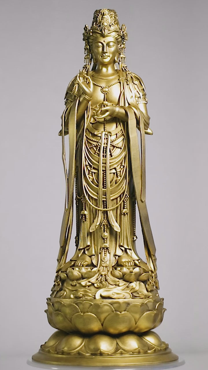 Statue d'Avalokiteshvara. Bouddha éternel Amitabha né de lui-même. Bodhisattva de la compassion Guanyin (fait main, résine UV)