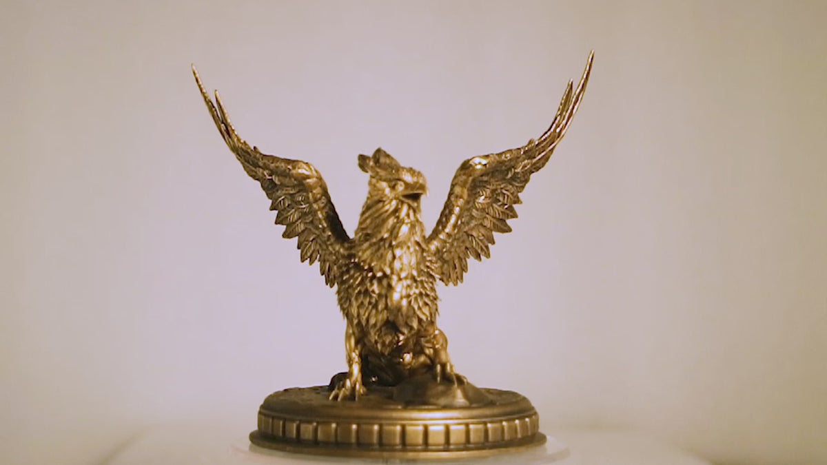 Statue de griffon, créature mythique d'Égypte, d'Inde et d'Europe. (2 tailles, fait main, résine UV)